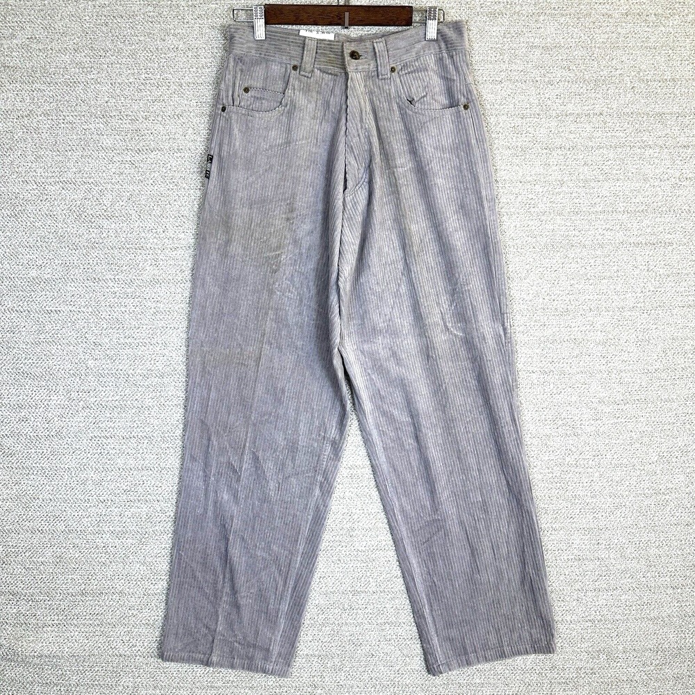Vtg Y2K LA GATE Wide Leg Baggy Corduroy Jeans Skate Grunge Hip Hop 30x29